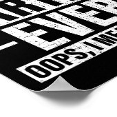 ファル最高のターEver Oops私は父ファルトレトロ脂肪を意味する ポスター (角)