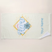 ファロアルガルヴポルトガルレトロ多肉食ヴィンテージ ビーチタオル (正面)