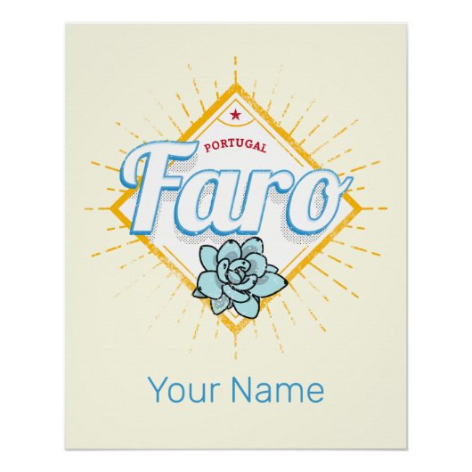 ファロアルガルヴポルトガルレトロ多肉食ヴィンテージ ポスター (正面)