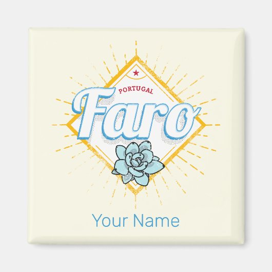 ファロアルガルヴポルトガルレトロ多肉食ヴィンテージ マグネット (正面)