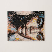 ファロシティ鮮やかピクセルアートポートレート ジグソーパズル (横)