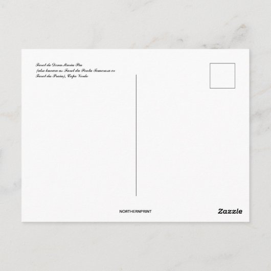 ファロルドデデマリアピアケープヴェルデ ポストカード (裏面)