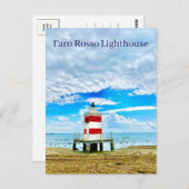 ファロロッソライトハウスレッドイタリアポストカード ポストカード (正面/裏面)