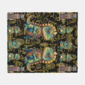 ファローイグアナ フリースブランケット (正面(横))