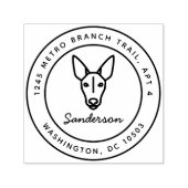 ファローハウンドドッグ差出人住所スタンプ自己インキング セルフインキングスタンプ (デザイン)