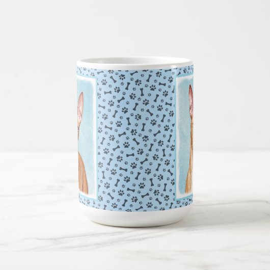 ファロー絵画ハウンド – Cuteオリジナルドッグアート コーヒーマグカップ (中央)