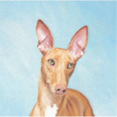 ファロー絵画ハウンド – Cuteオリジナルドッグアート シール (正面)