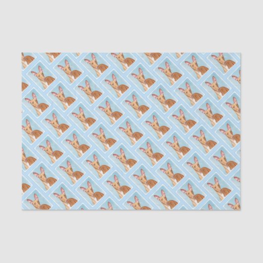 ファロー絵画ハウンド – Cuteオリジナルドッグアート 薄葉紙 (正面)