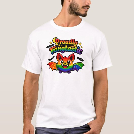 🦇🌈 ファンたまげたコウモリ Tシャツ (正面)
