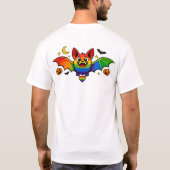 🦇🌈 ファンたまげたコウモリ Tシャツ (裏面)