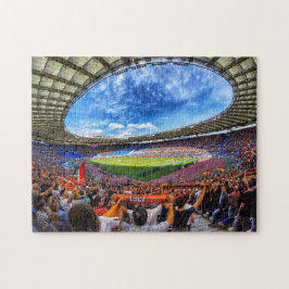 ファンでいっぱいのサッカースポーツスタジアム ジグソーパズル