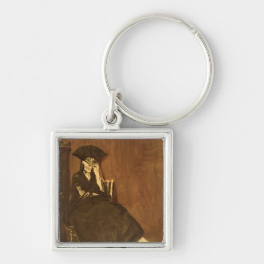 ファンとのManet |ベルト・モリゾ、1872年 キーホルダー (正面)