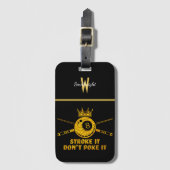 ファンとプレイヤーのためのビリヤード引用文 ラゲッジタグ (正面縦)