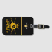 ファンとプレイヤーのためのビリヤード引用文 ラゲッジタグ (正面横)