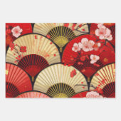 ファンと花 ラッピングペーパーシート (正面)