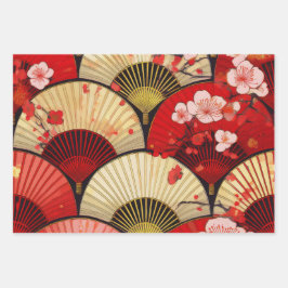 ファンと花 ラッピングペーパーシート
