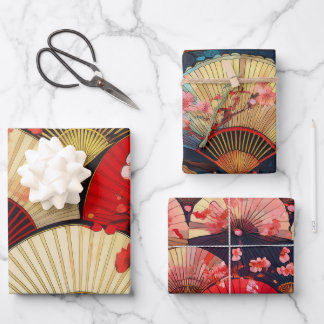 ファンと花 ラッピングペーパーシート