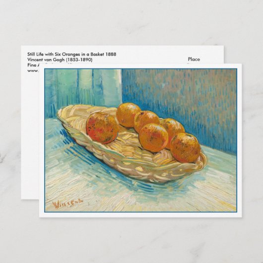 ファンによるスチル・ライフ・シックス・オレンジゴッホ ポストカード (正面/裏面)