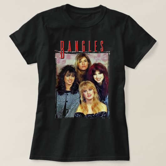 ファンのためにラブミュージックポップ・アートのバンド80sスタイルマニック tシャツ (デザイン正面)