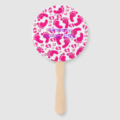 ファンのセットベビーピンク足女の子 ハンドファン (裏面)