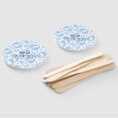 ファンのセット赤ちゃんブルー足少年 ハンドファン (組立なし)