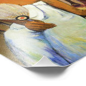 ファンの写真を持つゴーギャン・ガールプリント フォトプリント (角)