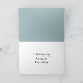 ファンの前に座っているゴールデンレトリバー カード (内部)