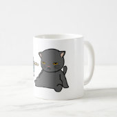 ファンの前の夏の猫デザイン | 犬デザイン コーヒーマグカップ (正面右)