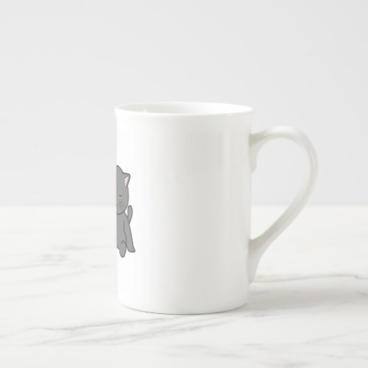 ファンの前の夏の猫デザイン | 犬デザイン ボーンチャイナマグカップ (右)