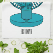 ファンの漫画イラスト キッチンタオル (折り畳み)