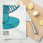 ファンの漫画イラスト キッチンタオル (四つ折り)