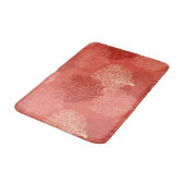 ファンの珊瑚のプリント、珊瑚のオレンジの陰 バスマット (アングル)