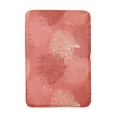 ファンの珊瑚のプリント、珊瑚のオレンジの陰 バスマット (正面縦)