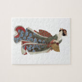 ファンを持つ女性 ジグソーパズル (横)