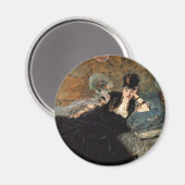 ファンを持つ女性 マグネット (正面/裏面)