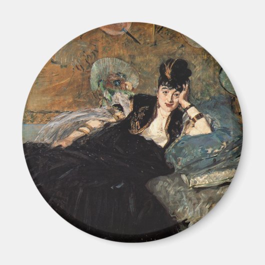 ファンを持つ女性 マグネット (正面)