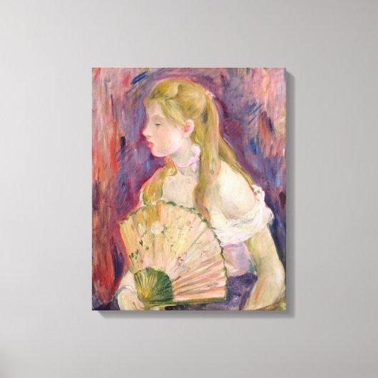 ファンを持つ少女， 1893 キャンバスプリント (正面)