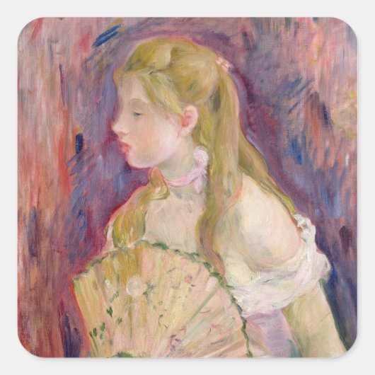 ファンを持つ少女, 1893 スクエアシール (正面)