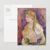 ファンを持つ少女, 1893 ポストカード (正面/裏面)