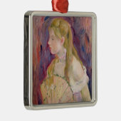 ファンを持つ若い女の子、1893年 メタルオーナメント (右)