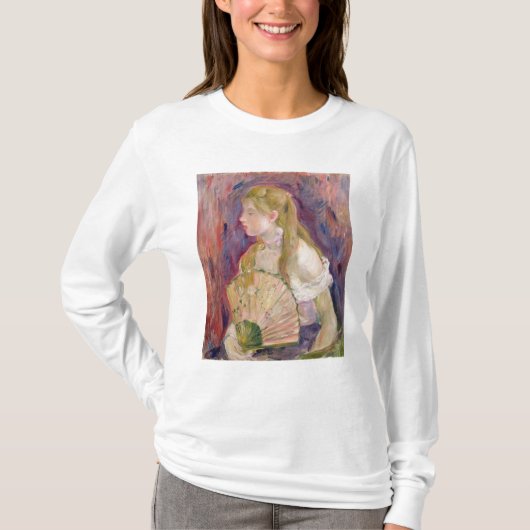 ファンを持つ若い女の子、1893年 Tシャツ (正面)
