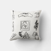 ファンアートテイラーエルズラインスケッチ装飾用クッション クッション (裏面)
