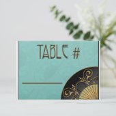 ファンエレガント（青）テーブル番号 招待状 (スタンド正面)