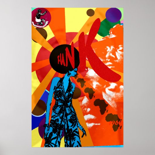 ファンカルトファンクレトロヴィンテージポスタースタイルギフト ポスター (正面)