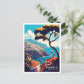 ファンカルポルトガルヴィンテージ旅行イラストレーション ポストカード (スタンド正面)