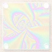 ファンキデリック二色性溶融ガラスフラクタル ガラスコースター (裏面)