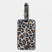 ファンキーおもしろいふわふわヒョウ柄オリジナル ラゲッジタグ (裏面縦)