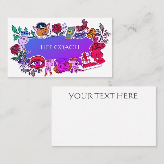 ファンキーおもしろいキャラクター 名刺 (正面/裏面)