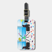 ファンキーお洒落カラフルMiami, Graphic ラゲッジタグ (正面縦)