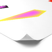 ファンキーお洒落ミアミカラフル ポスター (角)